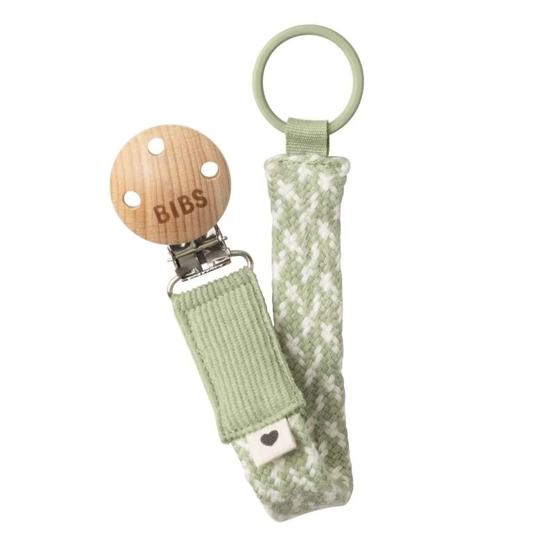 BIBS Doplňky - Paci Braid Snímač na dudlík - Salvia/Slonová kost