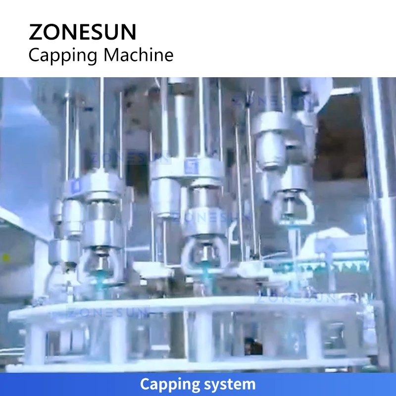 ZONESUN ZS-BCM8 High-Speed Pump Bottle Capping Machine Chemical Packaging