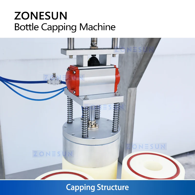 ZONESUN ZS-FK50 Custom 4‑Head Semi‑Automatic Vacuum Capping Machine Bottles