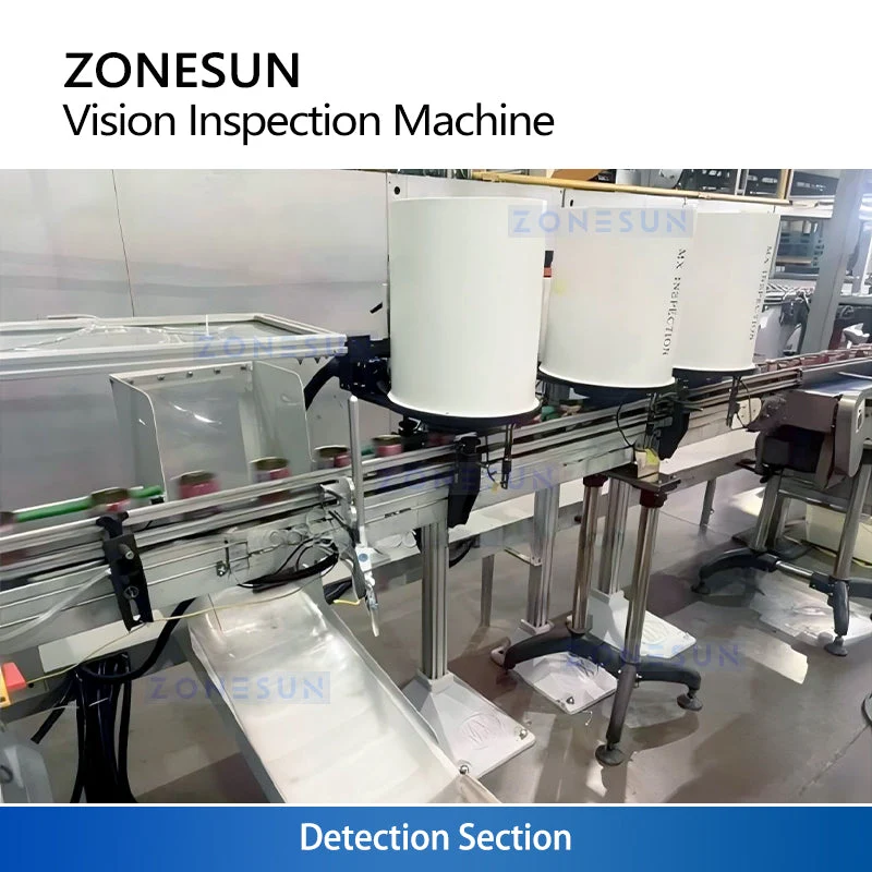 ZS-MD3 High-Speed Bottle Cap OCR Vision Inspection System Integrated Rejection System