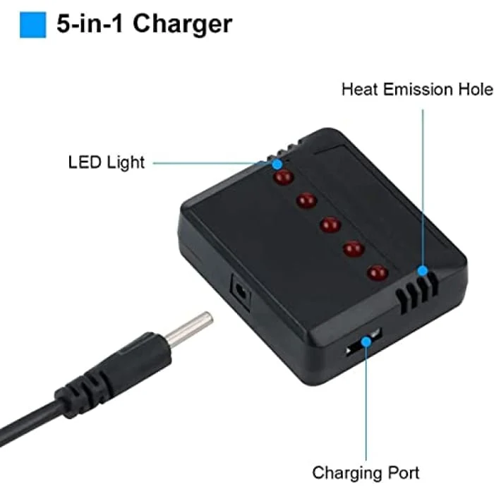 5v1 USB nabíječka Lithiová baterie Univerzální nabíječka pro Hubsan H107D Syma X5C Letecké příslušenství RC vrtulník Kvadr...