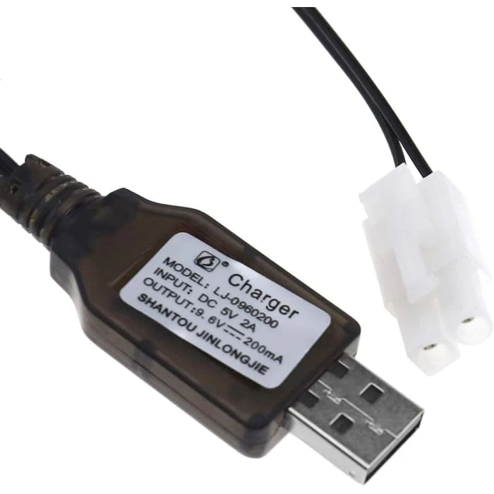 9,6V Ni-MH Ni-CD dobíjecí baterie 200mA USB napájecí zdroj DC 5V nabíječka Adaptér Konektor nabíječky se zásuvkou L6.2-2P...