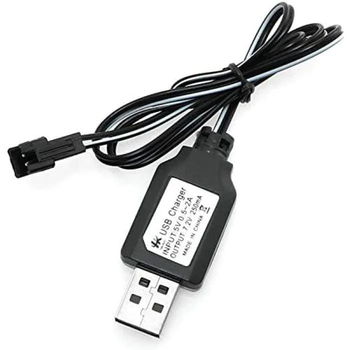 SM-2P 250mAh výstupní RC auto USB nabíjecí kabel pro 7,2V Ni-Mh baterie YUNIQUE GREEN-CLEAN-POWER