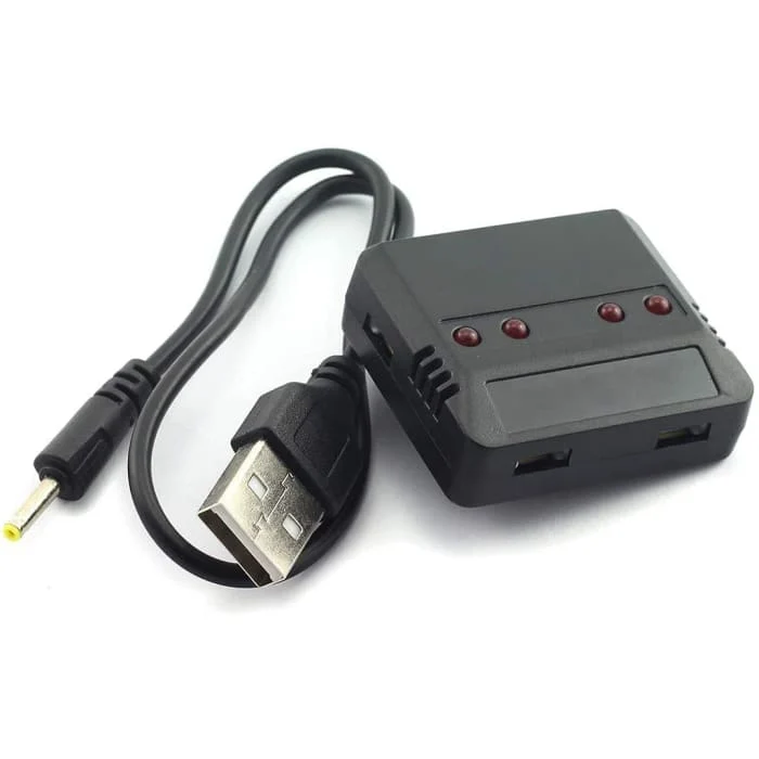 1 ž 4 USB nabíječka pro modely Hubsan H107 H107L H107C H107D, Wltoys V202 V252 V939, UDI U816 U816A U830 YUNIQUE GREEN-CLE...