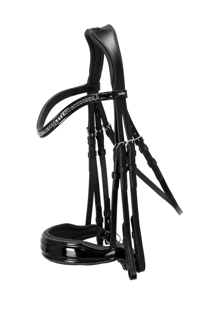 Milan Glam Doppia briglia black/patent/silver X-Full