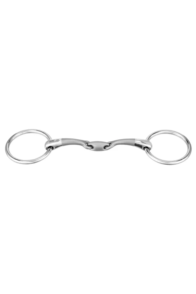 Satinox Bradoon Morso doppio snodo, 12 mm Chrome 145 mm