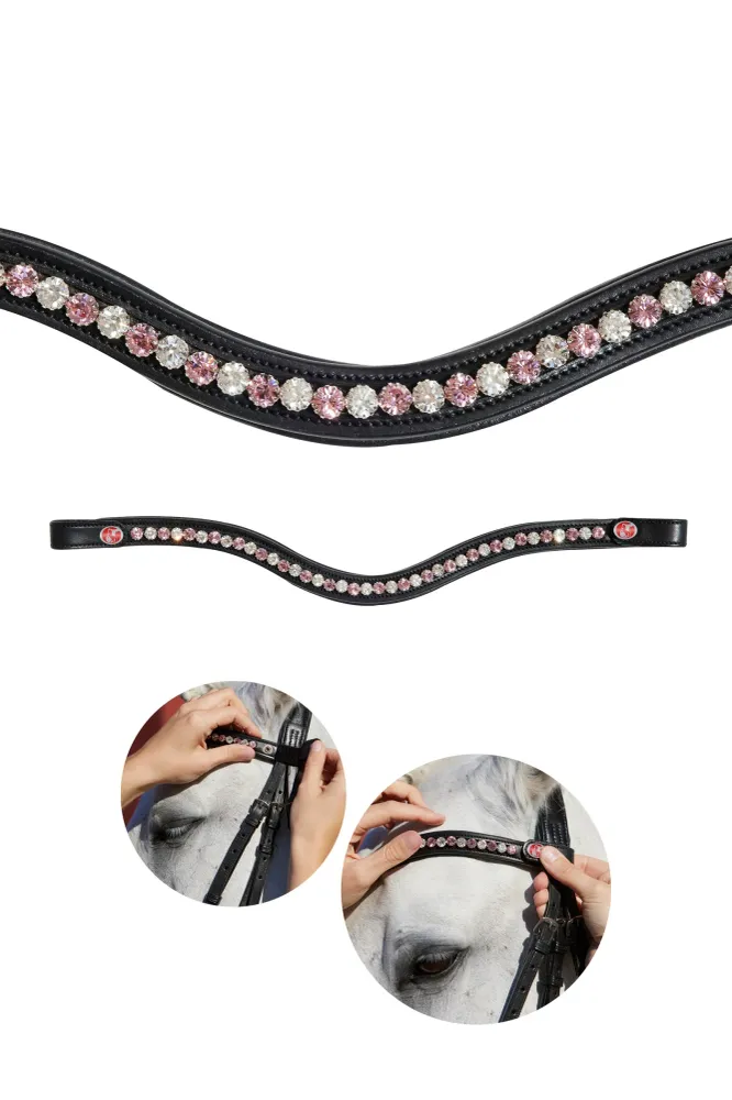 Anti-Glare Frontalera de cristal FlexiLoop® de Kieffer Black/Rose C