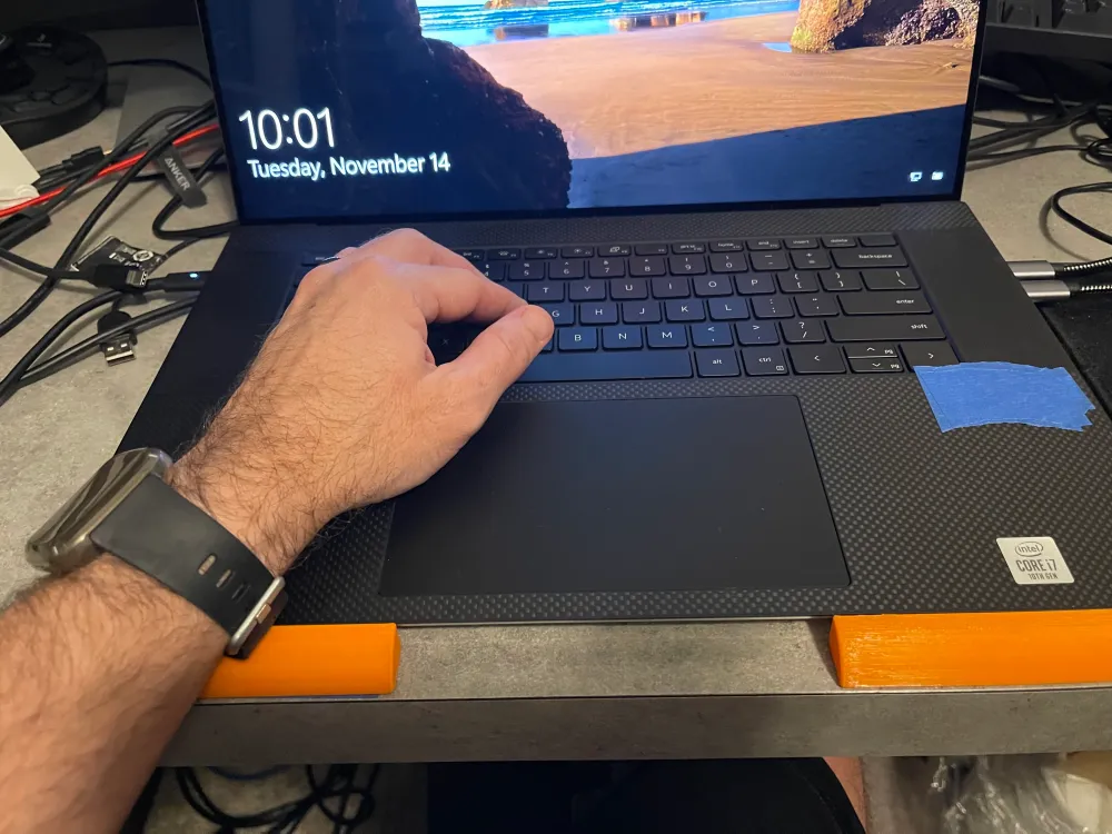 Anti-Scratch Ergonomische polssteun voor toetsenbord en laptop Orange