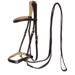 Sidepull Kiona z wodzami Brown/Beige F