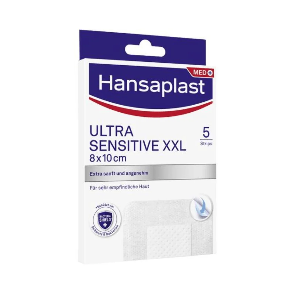 Hansaplast citlivý xxl, zejména pleť přátelská 8 x 10 cm | Balení (5 kusů)