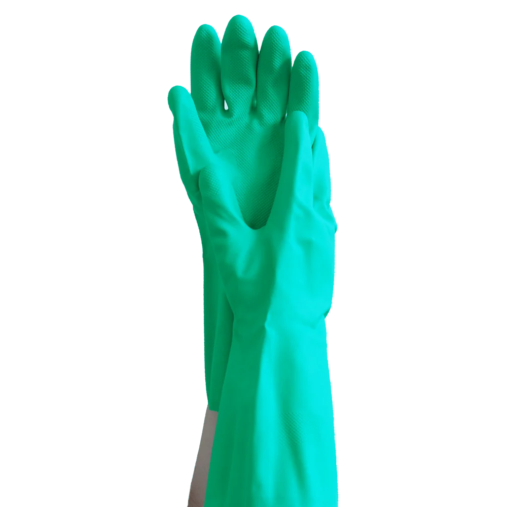 High Purity MaiMed-Safety touch luva de proteção química nitrílica, verde L