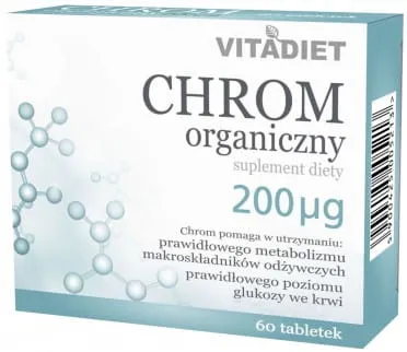 Chrome organique 200 mcg 60 tablet. VITADIET
