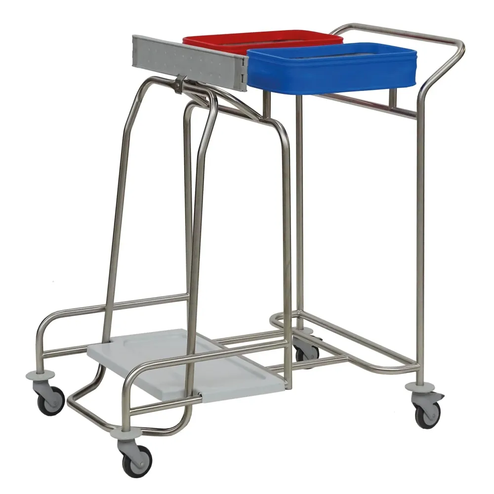 Novocal stainless steel laundry collector "Compact plus" double-compartment collector Frame: stainless steel All R | Pack...