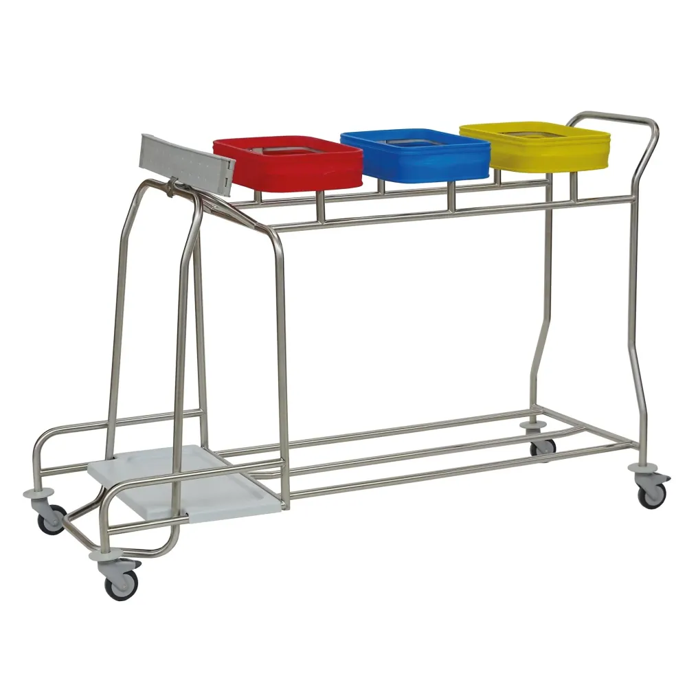 Novocal stainless steel laundry collector "Compact plus" combination collector, triple frame: stainless steel All RO | Pac...