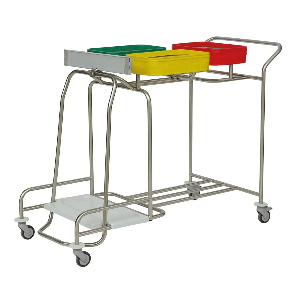 Novocal stainless steel laundry collector "Compact plus" triple combination collector Frame: stainless steel All R | Pack...