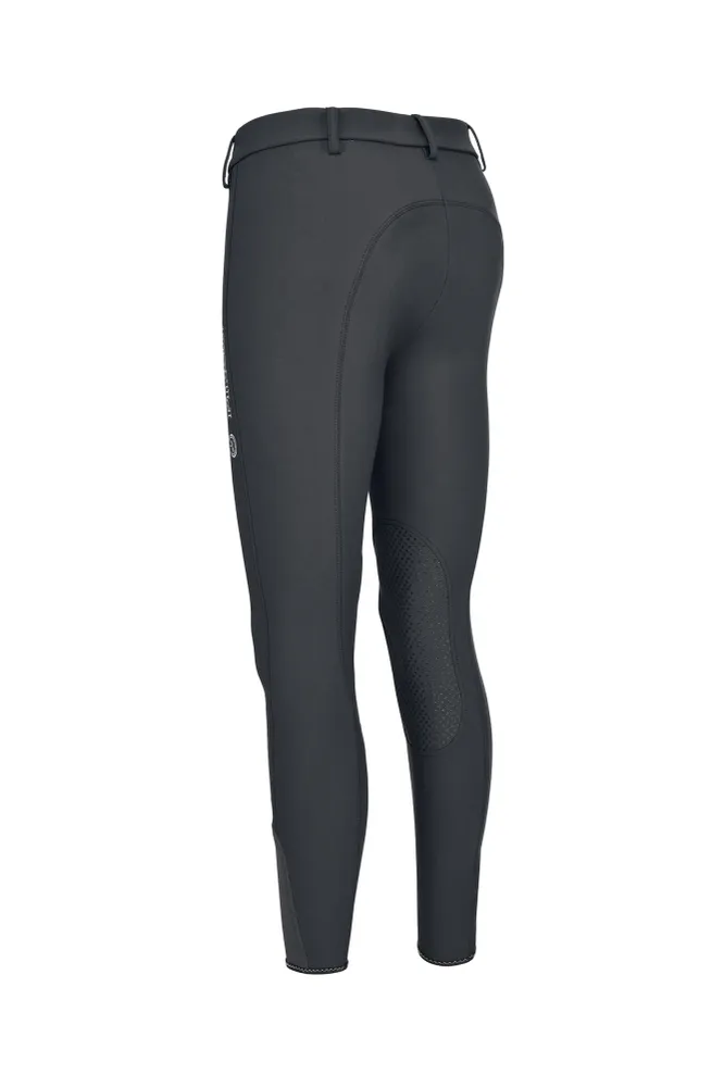 Prisca Grip Damen Reithose mit Kniebesatz Dark Shadow 40