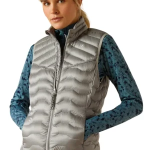 Vynikající Down Gilet piuma donna Iridescent Ultimate Grey XS