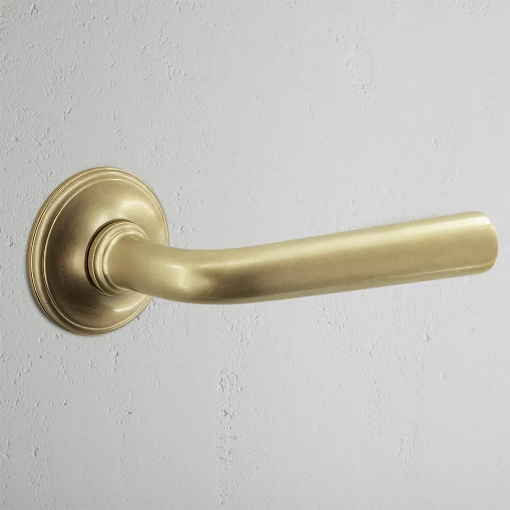 Apsley Fixed Door Handle (Scandinavian) - Antique Zlatý kov