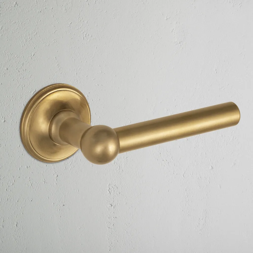 Harper Unsprung Door Handle (Scandinavian) - Antique Zlatý kov