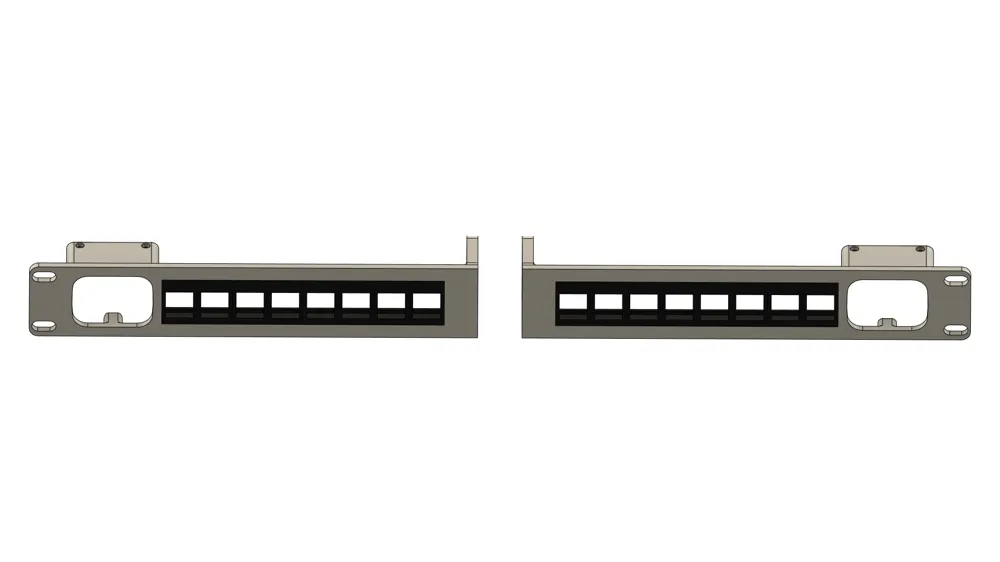 Support de rack de 19 pouces pour JetKVM et Keystone Silent Operation Hvid