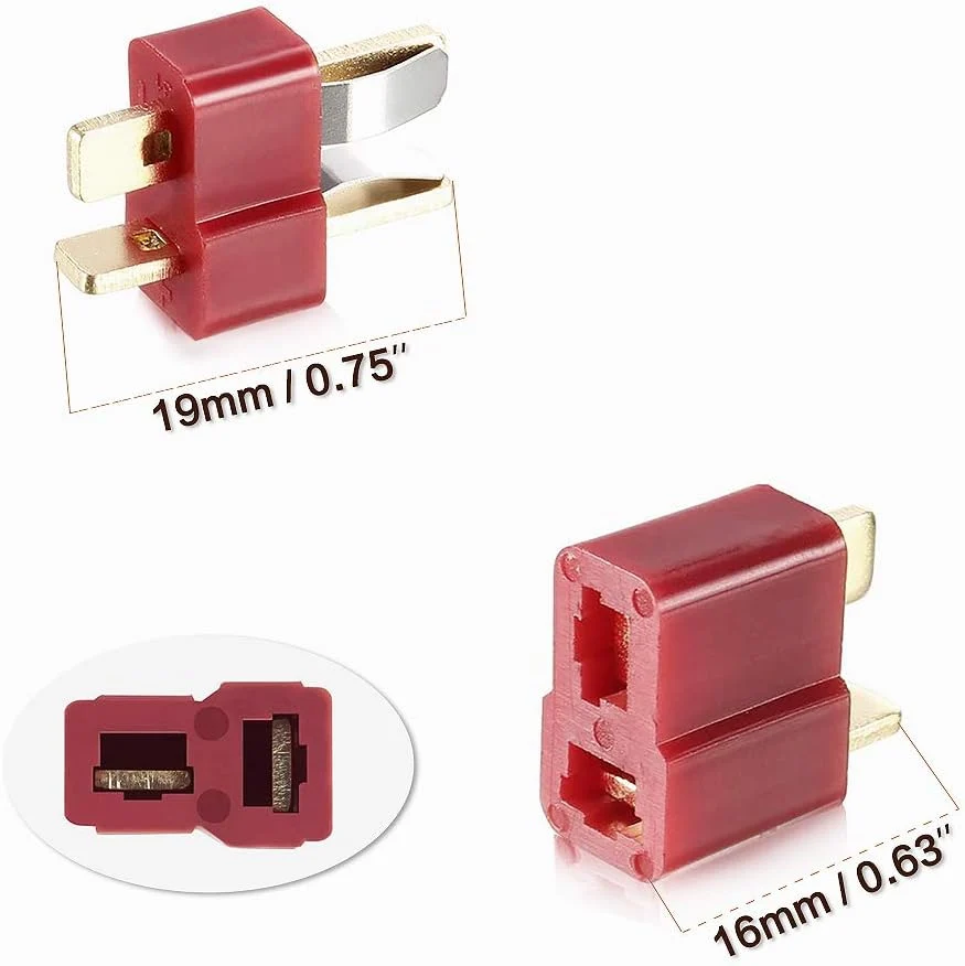 Kompletní sada 25 párů konektorů T, T-Plug Deans Male Female, včetně 1m smršťovací bužírky pro RC LiPo baterie YUNIQUE GRE...