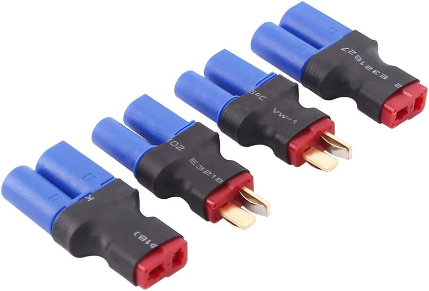 4 kusy EC5 to T-Plug Deans Style samec RC konektorový adaptér YUNIQUE GREEN-CLEAN-POWER