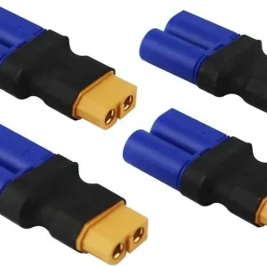 4 kusy konektorového adaptéru XT60 samice na EC5 samec Bez kabelu RC LiPo baterie (XT60 samice na EC5 samice) YUNIQUE GREE...