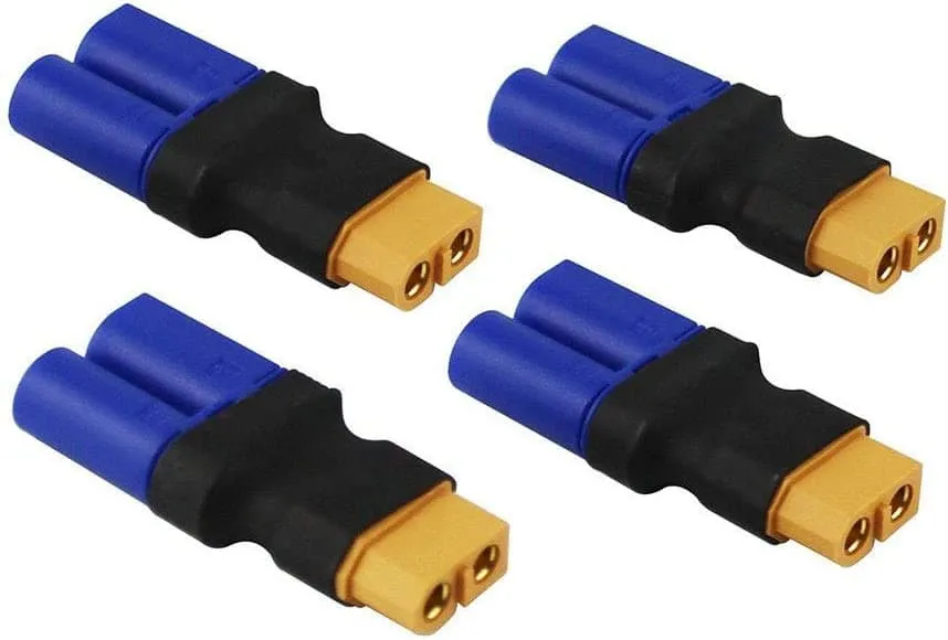 4 kusy konektorového adaptéru XT60 samice na EC5 samec Bez kabelu RC LiPo baterie (XT60 samice na EC5 samice) YUNIQUE GREE...