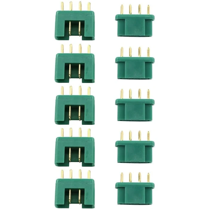 5 párů vysoce kvalitních konektorů baterie MPX, samec-samice, RC Lipo model (zelené) YUNIQUE GREEN-CLEAN-POWER