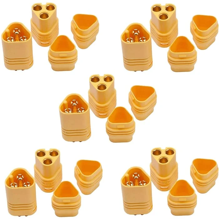 5 párů vysoce kvalitních konektorů MT60, 3,5mm zástrčka ESC nástavec, samec-samice, RC konektory baterie pro model budovy...