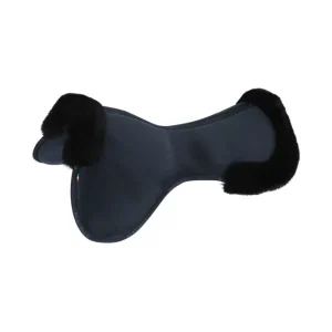 Demi-tapis Close Contact en mousse mémoire avec schaffell Blue/Black Taille jedinečný