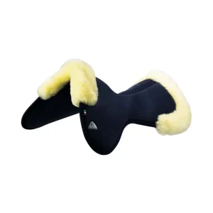 Demi-tapis Close Contact en mousse mémoire avec schaffell Blue/ Natural Taille exkluzivní