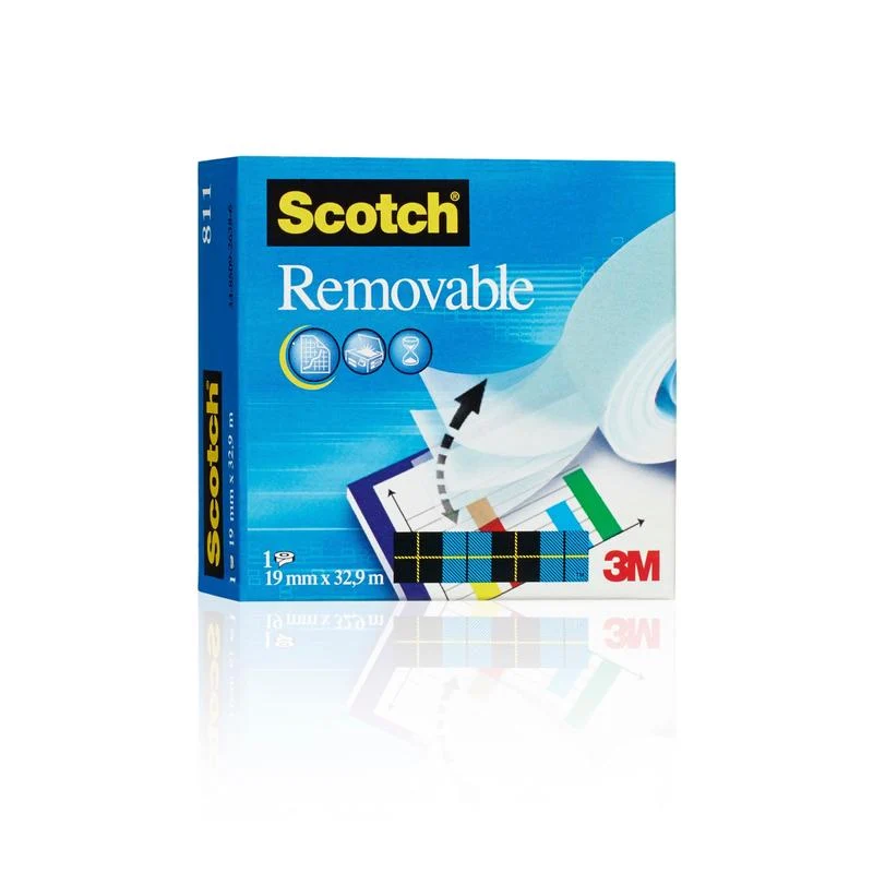 Banda adezivă Scotch® invizibilă, detașabilă, 19 mm x 33 m, 1 rolă | 1 bucată