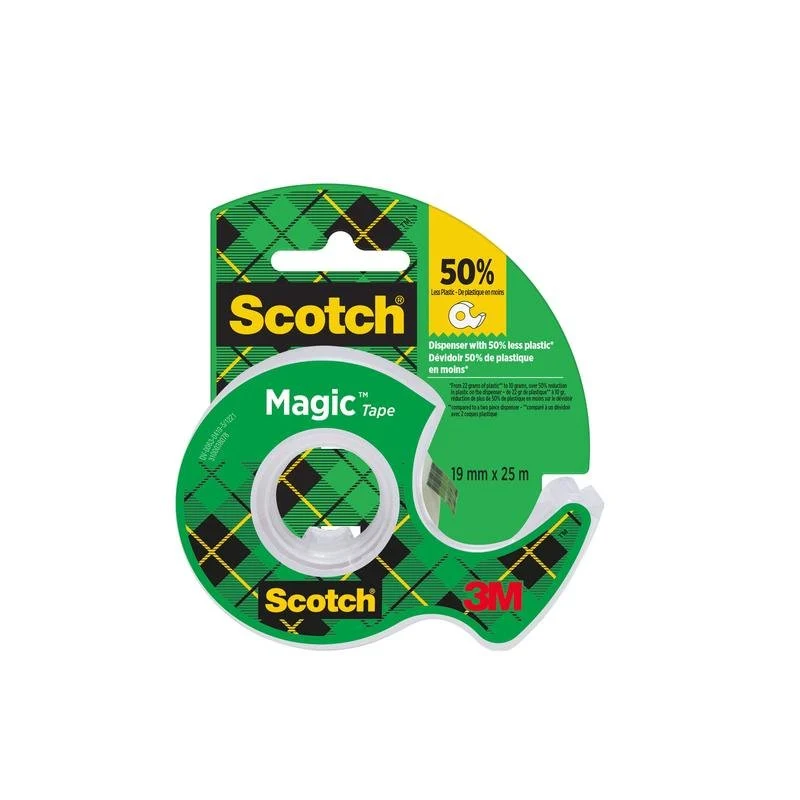 Banda adezivă SCOTCH® MAGIC ™, 19 mm x 25 mm, 1 rulou pe rolă/pachet de mână