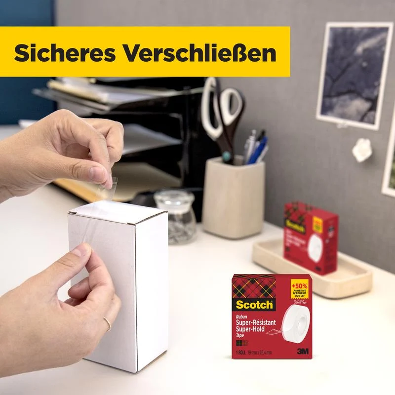 Banda de securitate Super-Hold Super-Hold, 1 Roll, 19 mm x 25,4 m | Pachet (1 rolă)