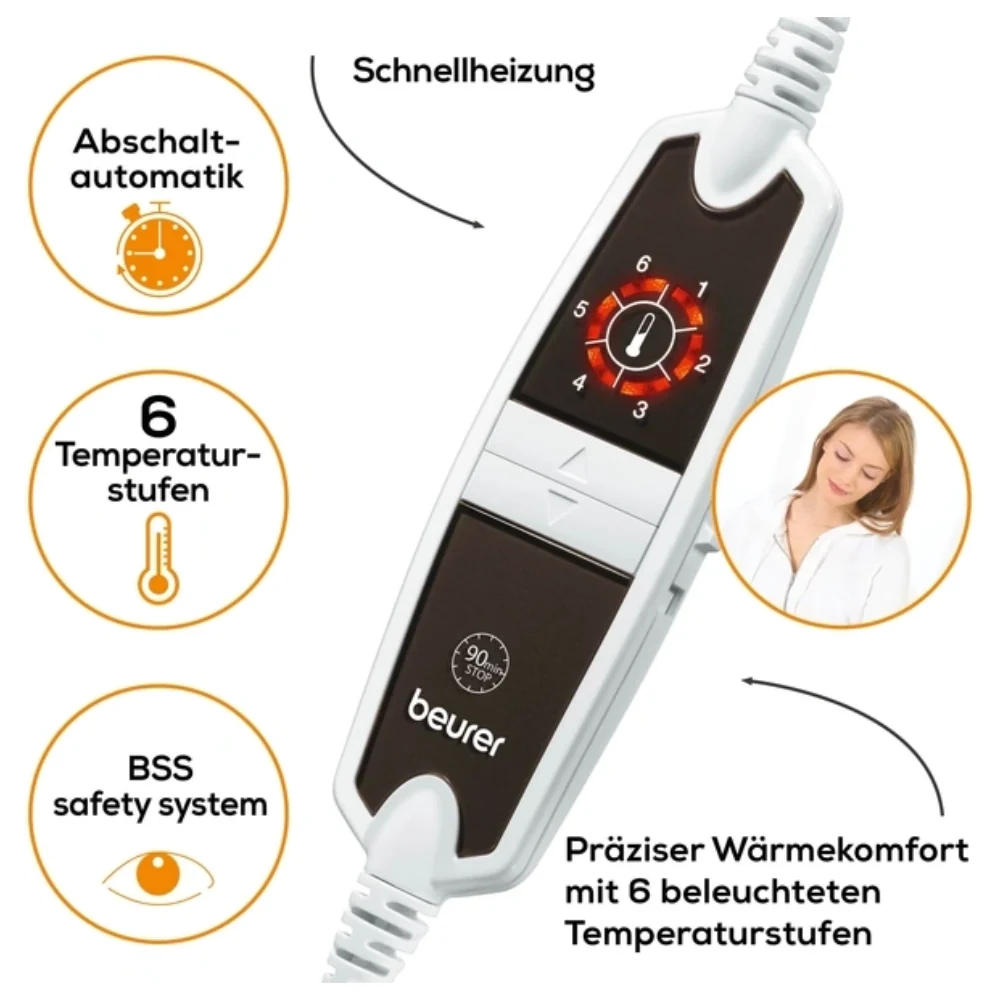 Auslaufartikel: Beurer HK 115 Flauschiges XXL-Heizkissen Cosy | Packung (1 Stück)