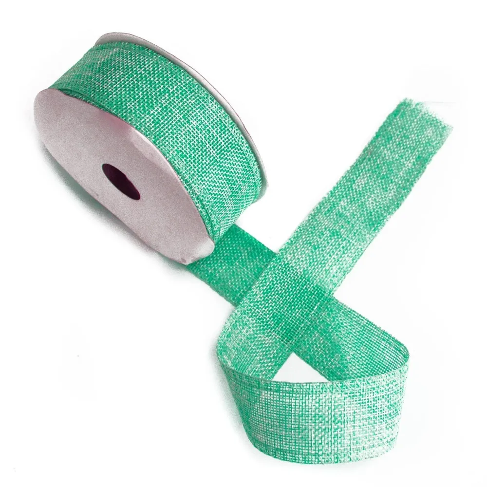 Stuha přírodní textura aqua, 38mm x 20m