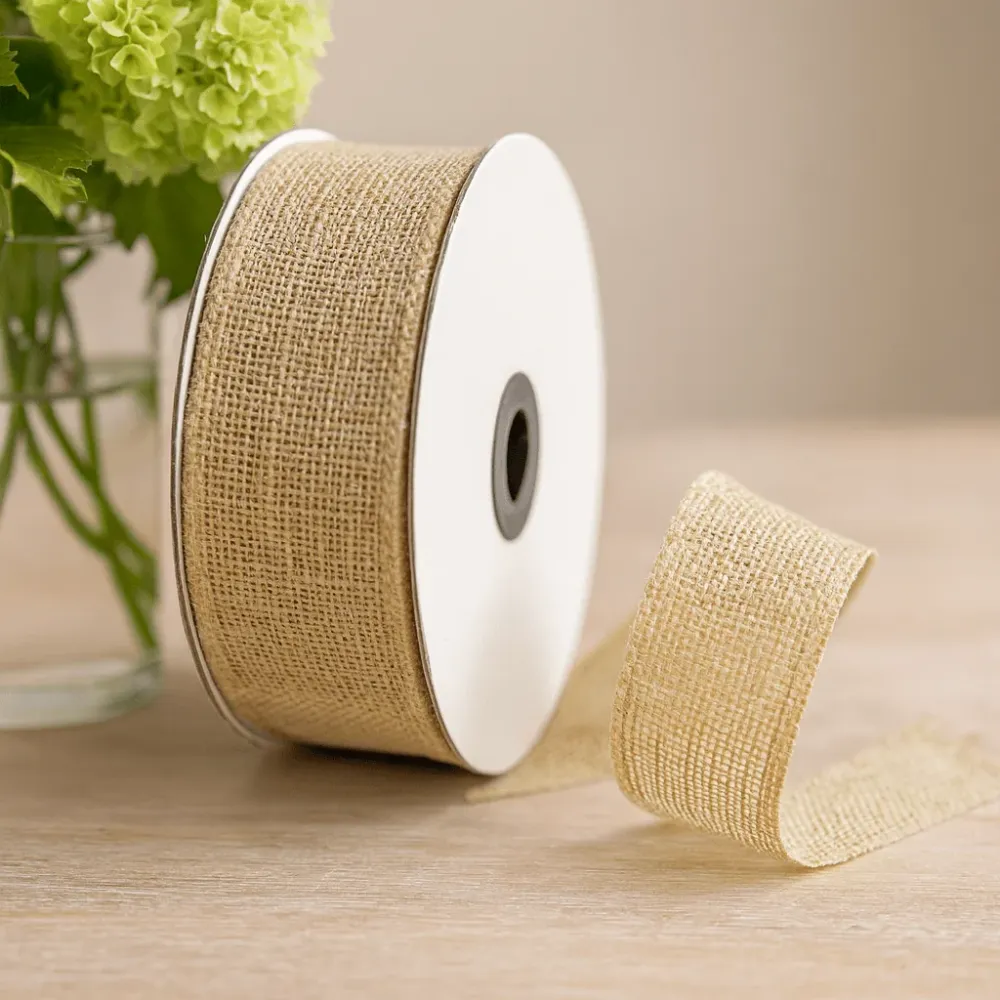 Stuha přírodní textura písek 38mm x 20m