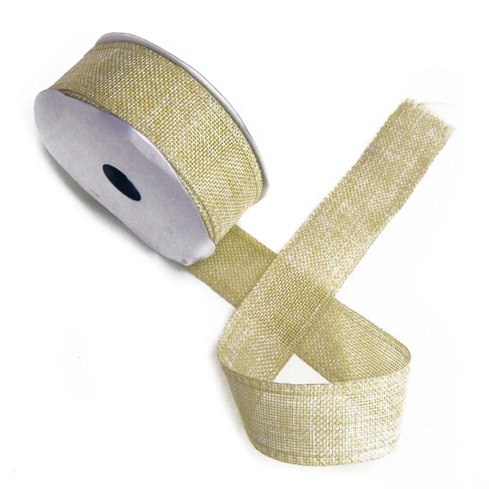 Stuha přírodní textura písek 38mm x 20m