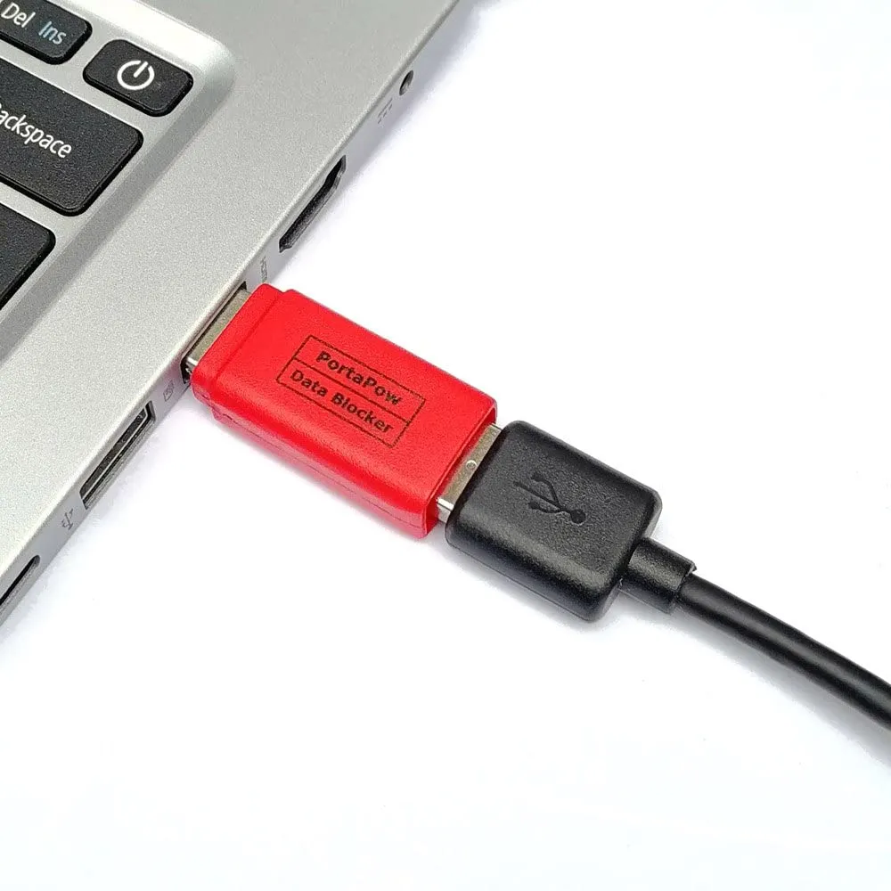 PortaPow gen. 3 Data Blocker USB- na SmartCharge červený