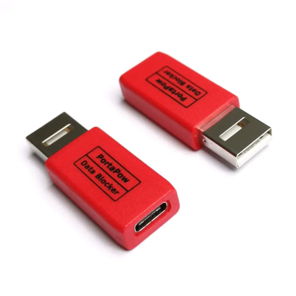 PortaPow gen. 3 Data Blocker USB- ž C SmartCharge červená