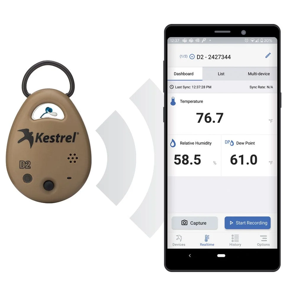 Kestrel DROP D2 Bluetooth datový záznamník - teplota | vlhkost