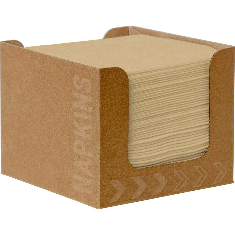 Bio-Dunisoft 20x20cm, napkin box, 50s, Untreated Brown | Pack (50 pieces)