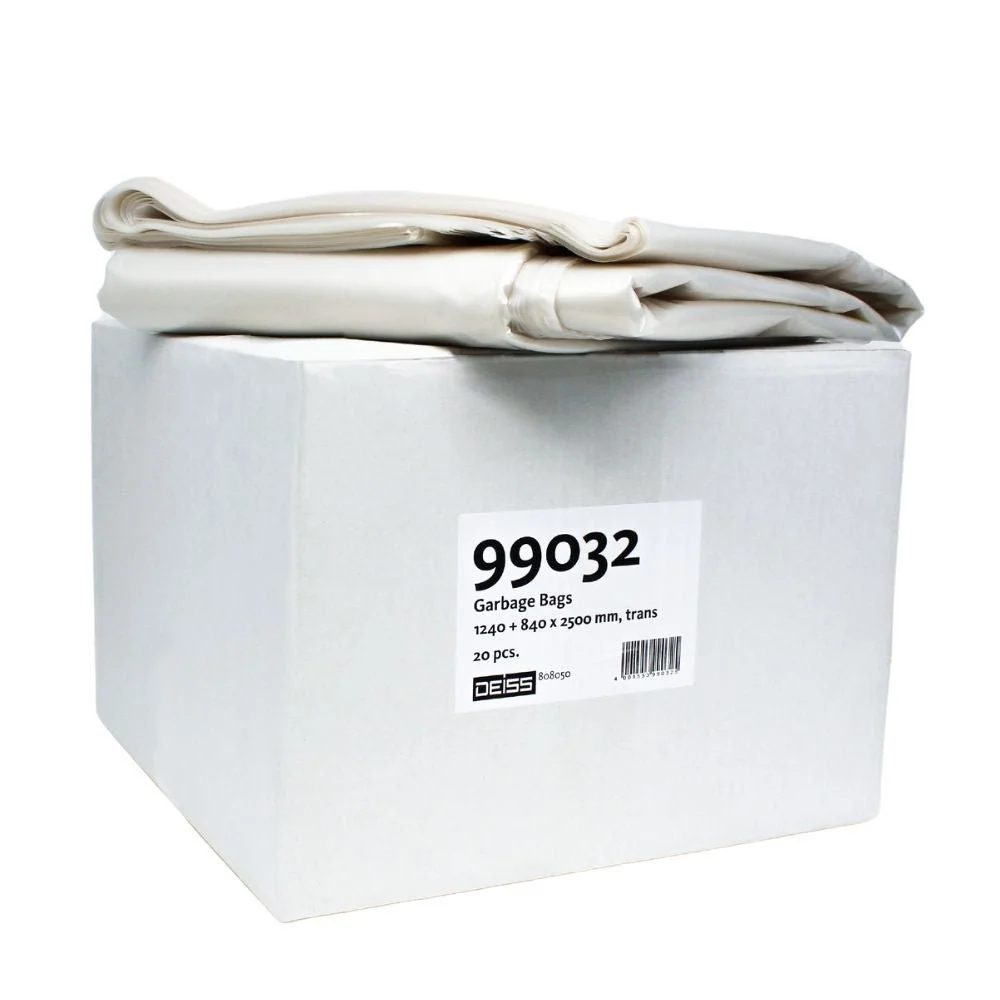 DEISS Wertstoffsammelsack 99032, 2500 Liter transparent - 2500 Liter | Karton (20 Säcke)