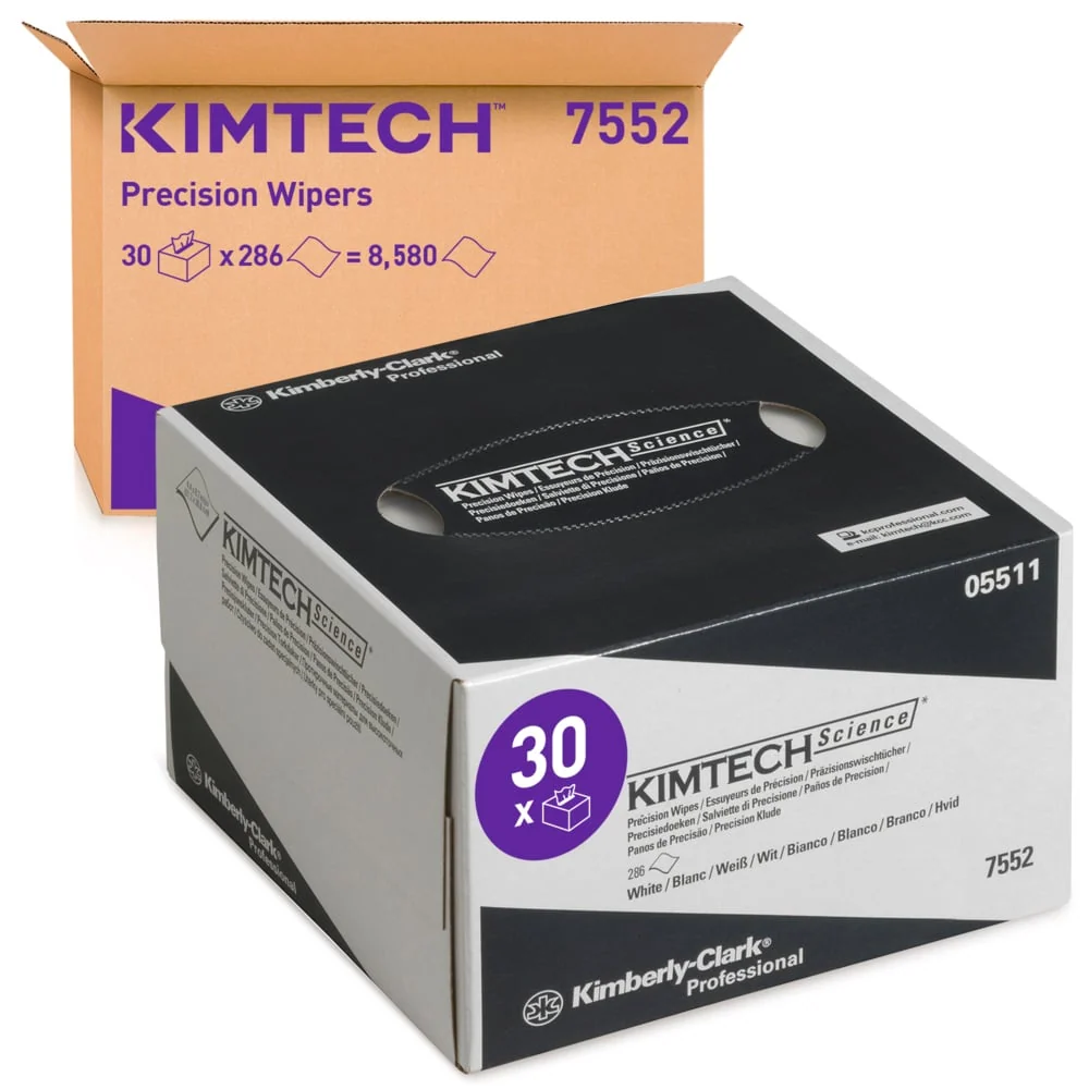 Toalhas de precisão científica KimTech® - Pluck Box / White / Skromný - 30 caixas x 286 folhas | Papelão (30 caixas)