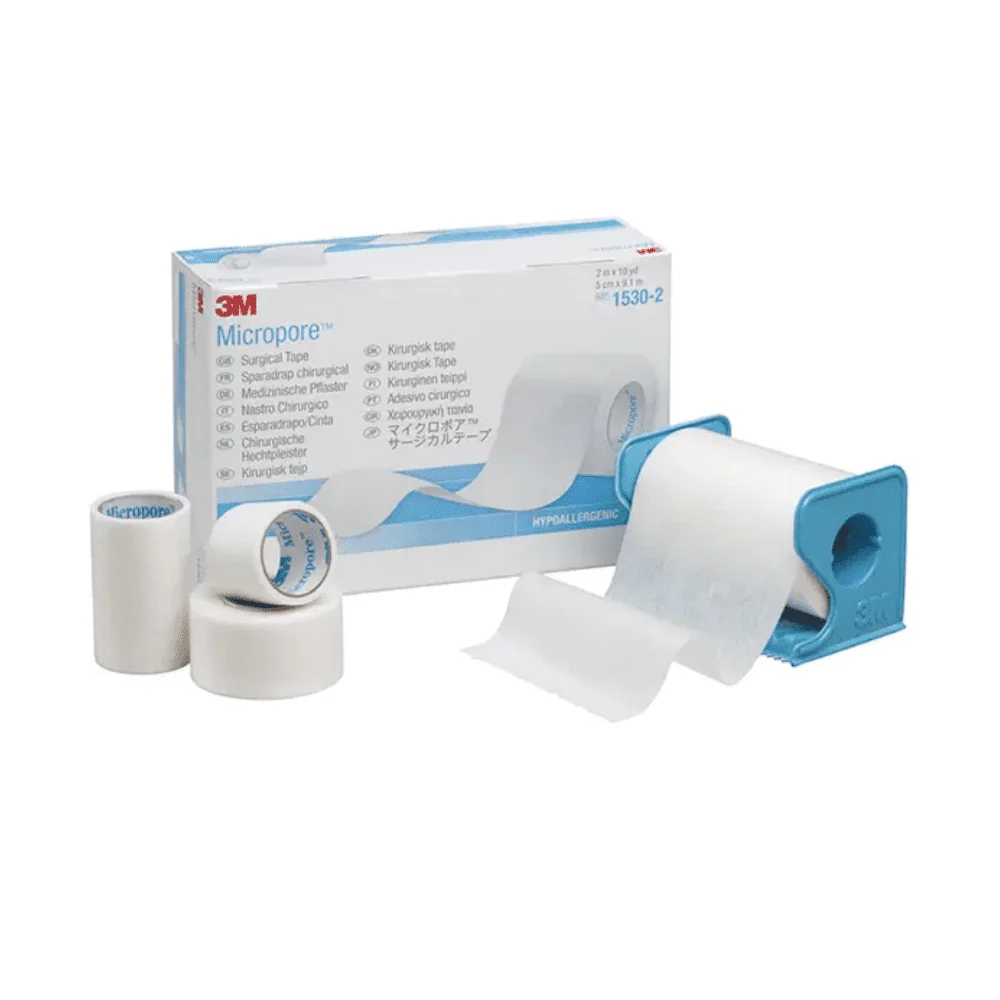 3M-Medica Micropore Pflaster, hautfarben - 12 Stück | Packung (12 Stück)