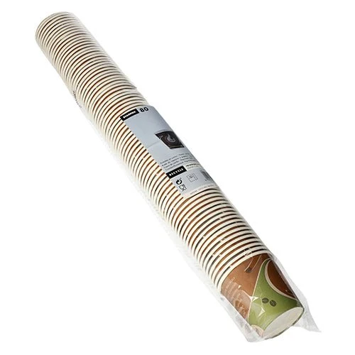Starpak ivócsésze, karton "to" 0,1 L Ø 6,3 cm · 6 cm | Zsugorodó film (80 darab)