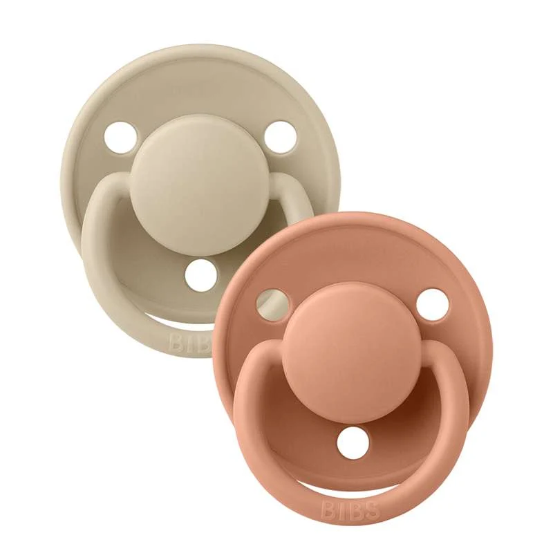 Articulační papír BIBS De Lux Sut - 2-Pak - Onesize - Silikone - Vanilla/Peach