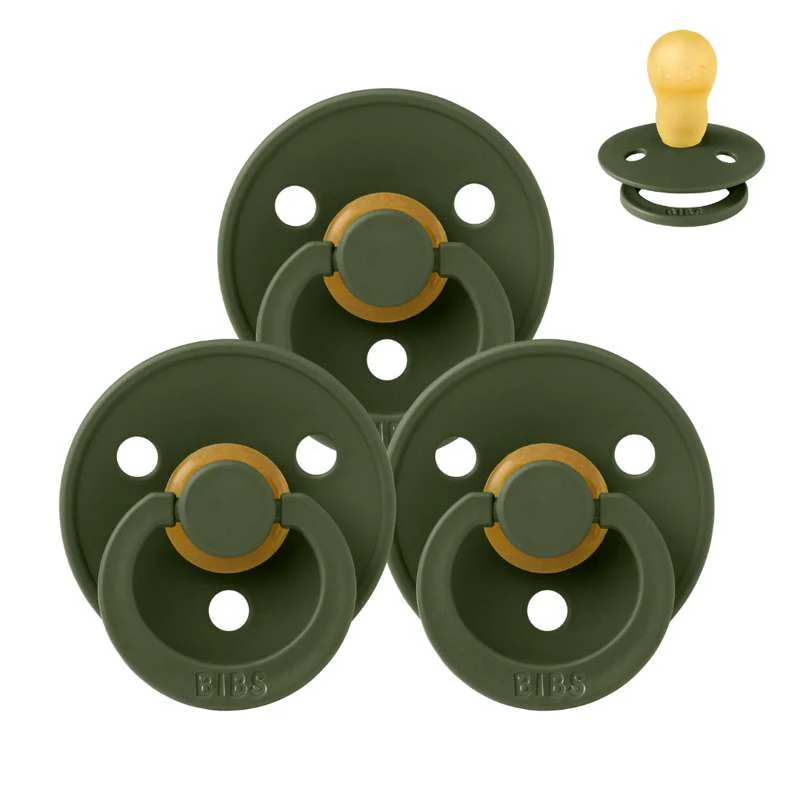 Bibs Kulatý Colour Dudlík - Sampak - 3 ks. - vel. 3 - Hunter Green