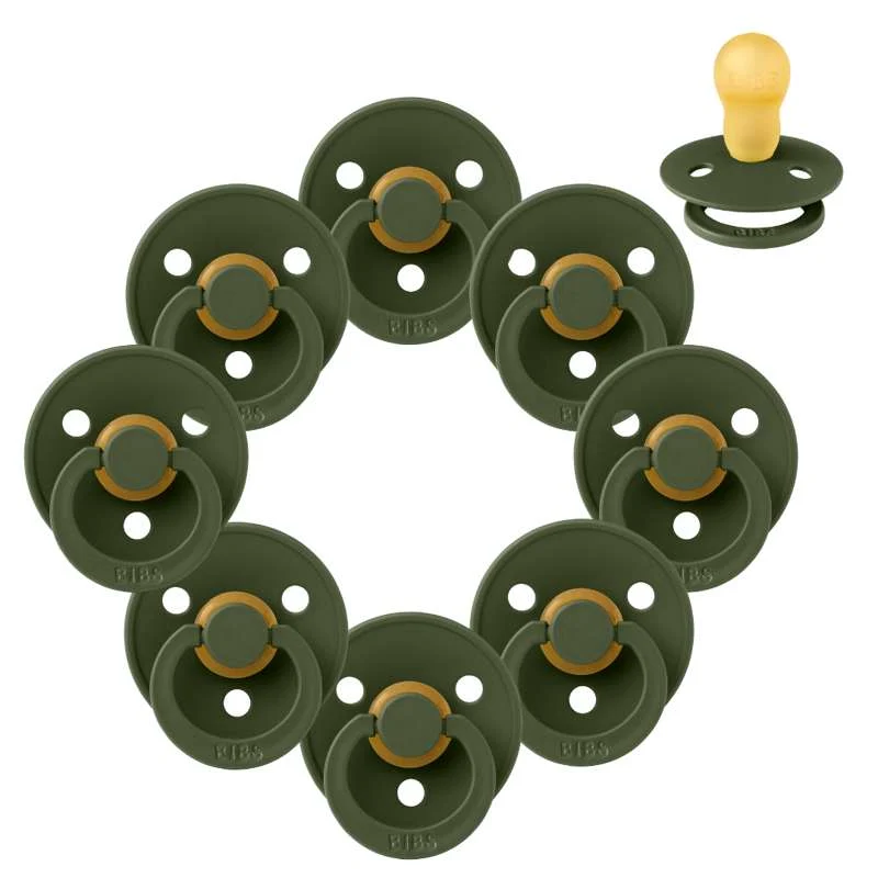Bibs Kulatý Colour Dudlík - Sampak - 8 ks - vel. 3 - Hunter Green